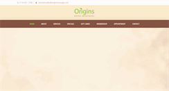 Desktop Screenshot of originsmassage.com